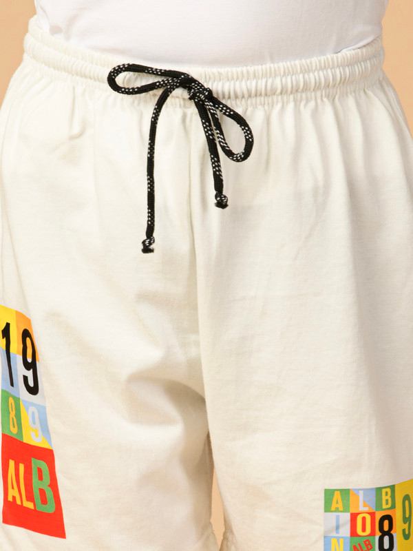 ALBION PREMIUM BOYS OFF WHITE SHORTS