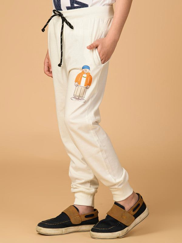 ALBION PREMIUM BOYS OFF WHITE LOWERS