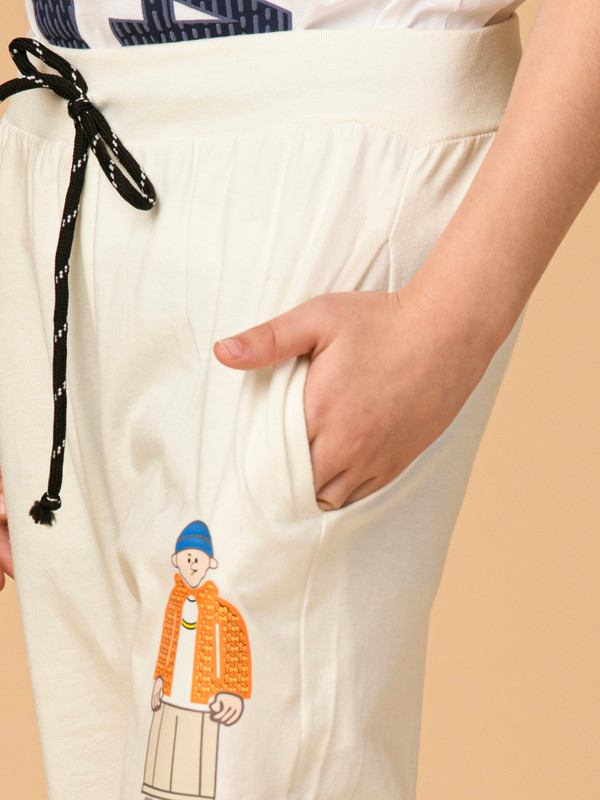 ALBION PREMIUM BOYS OFF WHITE LOWERS