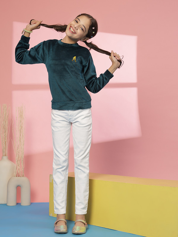 Albion By CnM GIRLS KIDS TEAL PULLOVER