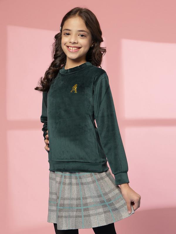 Albion By CnM GIRLS KIDS B GREEN PULLOVER