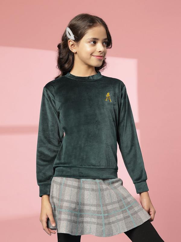 Albion By CnM GIRLS KIDS B GREEN PULLOVER