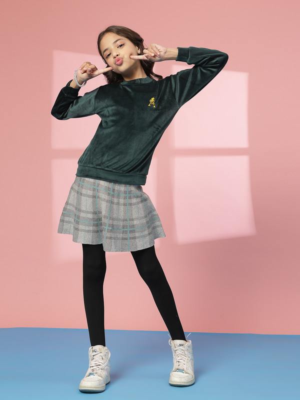 Albion By CnM GIRLS KIDS B GREEN PULLOVER
