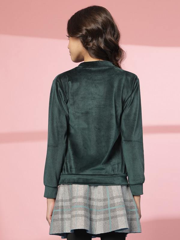 Albion By CnM GIRLS KIDS B GREEN PULLOVER