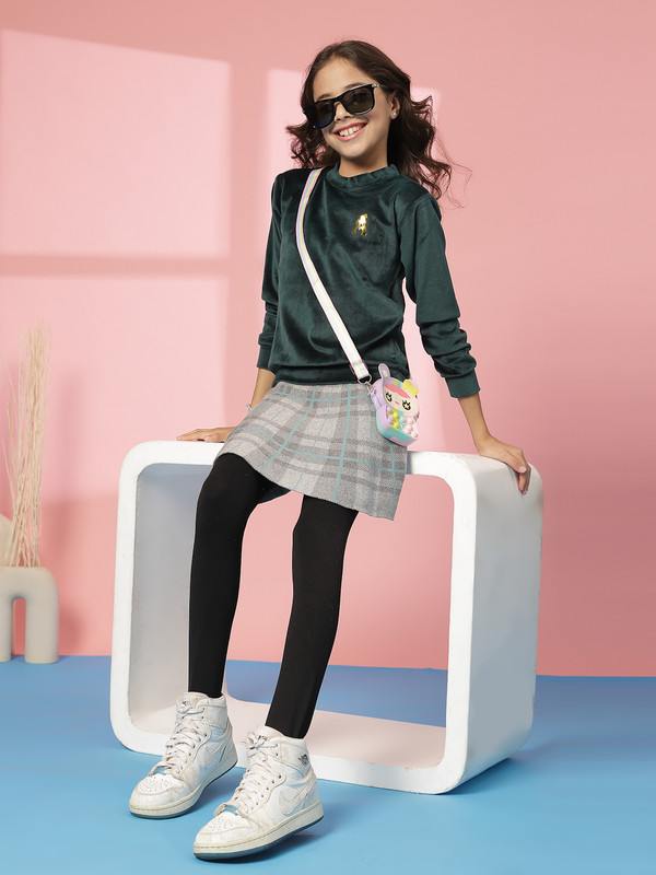 Albion By CnM GIRLS KIDS B GREEN PULLOVER