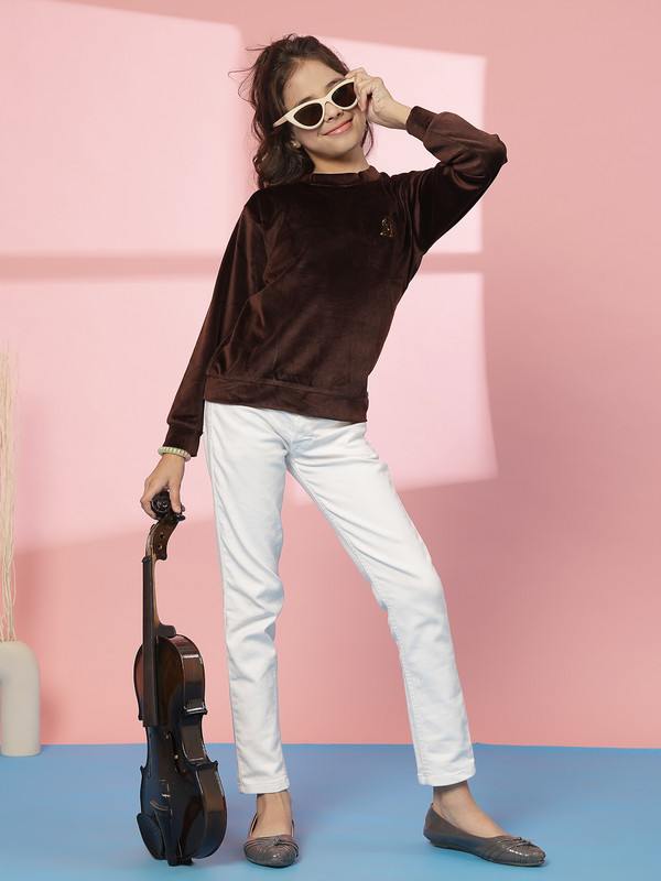 Albion By CnM GIRLS KIDS COFFEE PULLOVER