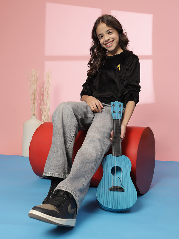 Albion By CnM GIRLS KIDS BLACK PULLOVER