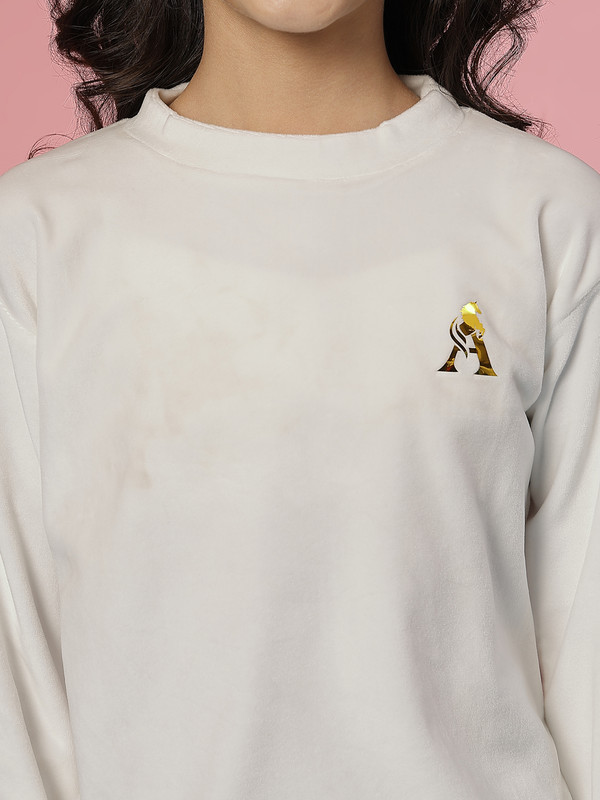 Albion By CnM GIRLS KIDS OFF WHITE PULLOVER