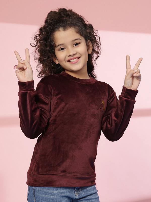 Albion By CnM GIRLS KIDS PURPLE (Wine) PULLOVER