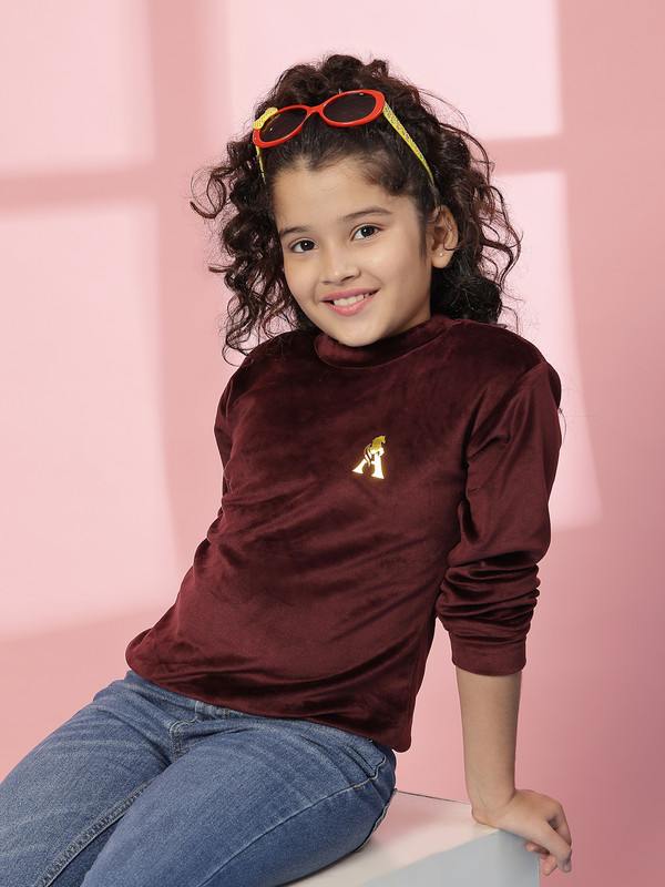 Albion By CnM GIRLS KIDS PURPLE (Wine) PULLOVER