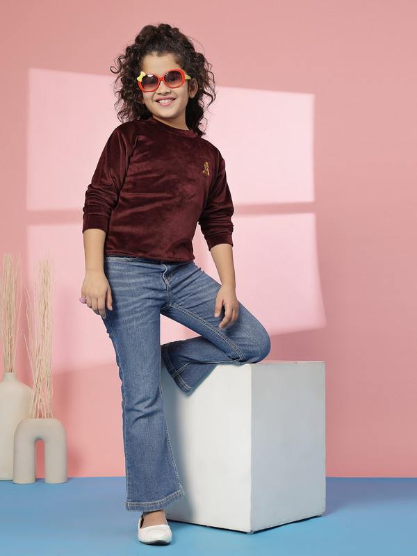 Albion By CnM GIRLS KIDS PURPLE (Wine) PULLOVER