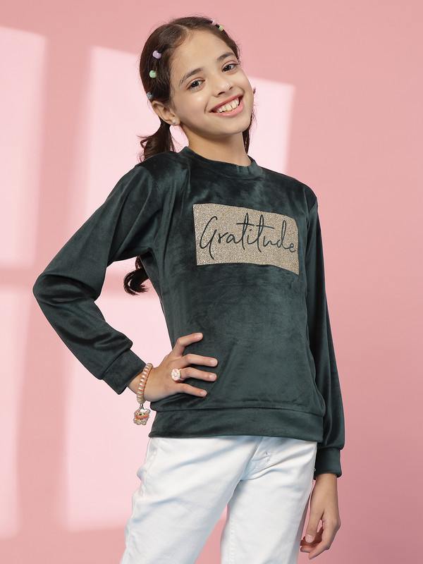 Albion By CnM GIRLS KIDS B GREEN PULLOVER
