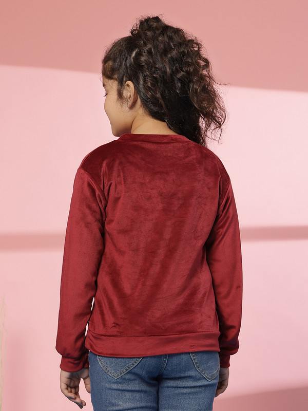 Albion By CnM GIRLS KIDS MAROON PULLOVER
