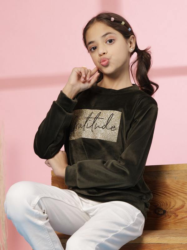 Albion By CnM GIRLS KIDS OLIVE PULLOVER