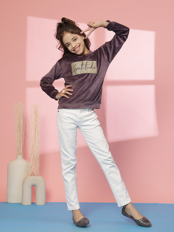 Albion By CnM GIRLS KIDS PURPLE (Wine) PULLOVER