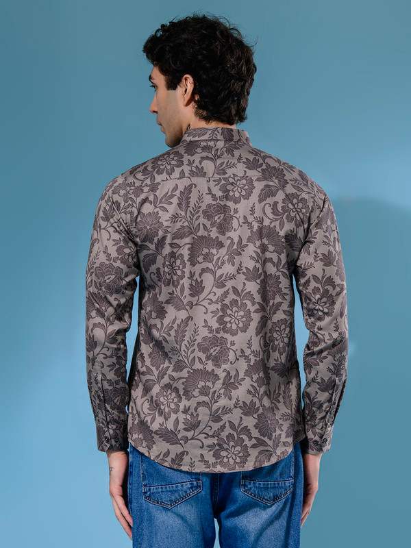ALBION MENS HATCHERS BROWN SHIRT