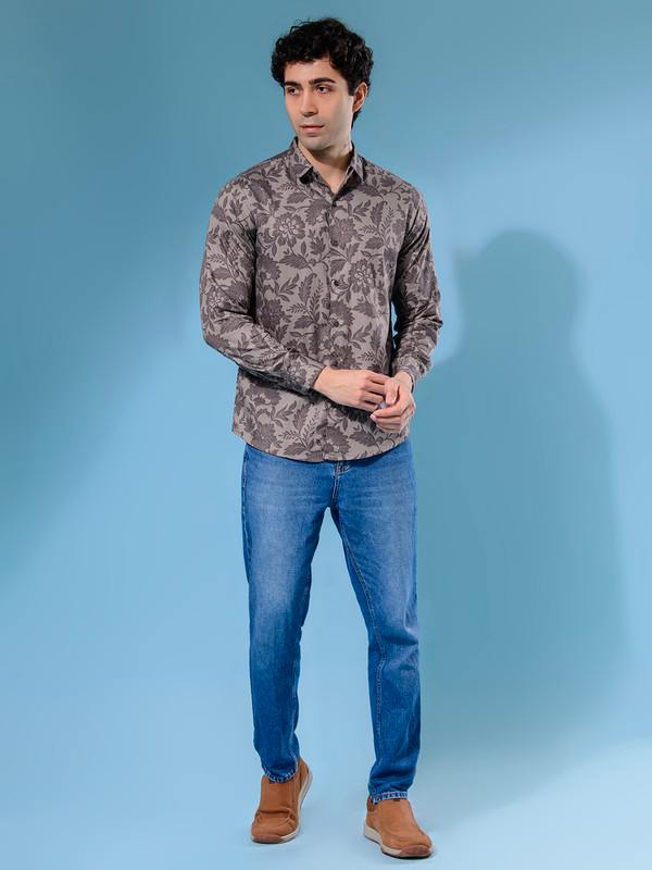 ALBION MENS HATCHERS BROWN SHIRT
