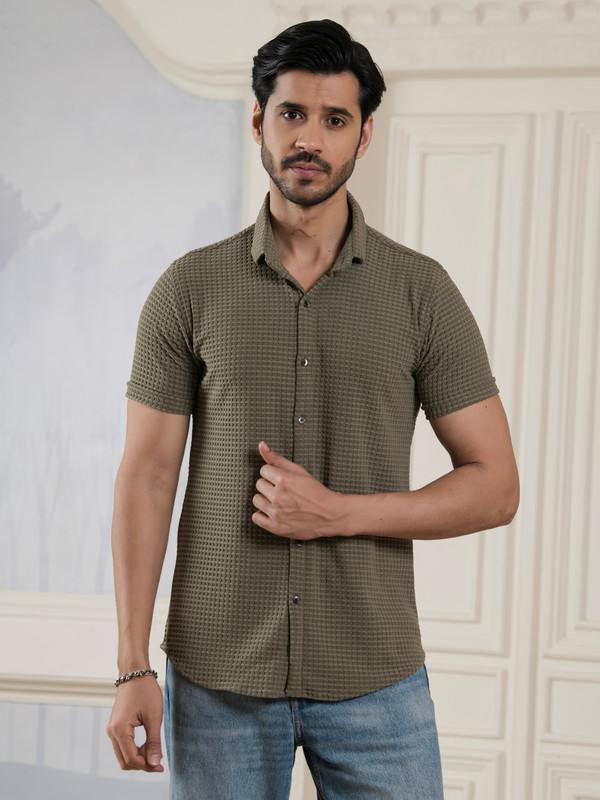ALBION MENS NEW GARAGE 5 (OLIVE) SHIRT