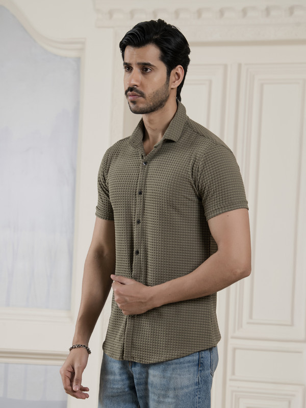 ALBION MENS NEW GARAGE 5 (OLIVE) SHIRT