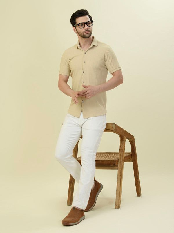 Albion Premium Mens 13 Cream Shirt Hs