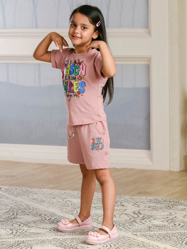 ALBION PREMIUM GIRLS SET MUSKAN ONION NIGHT SUIT
