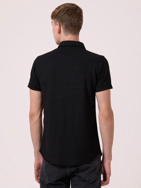 Albion Mens Black Casual Shirt