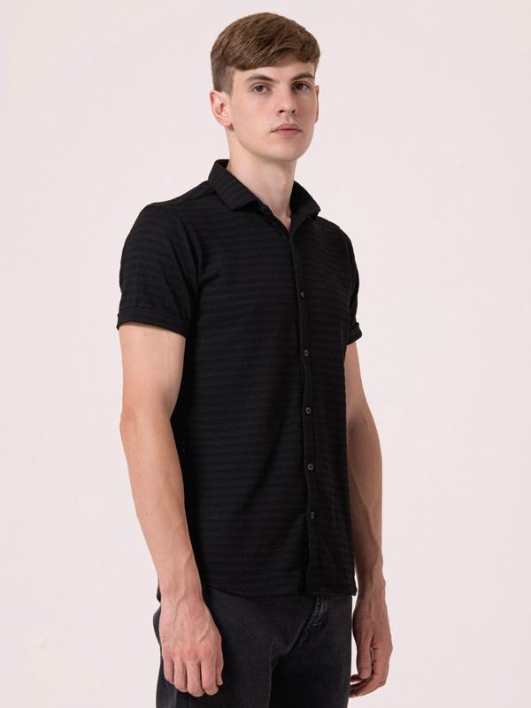 Albion Mens Black Casual Shirt