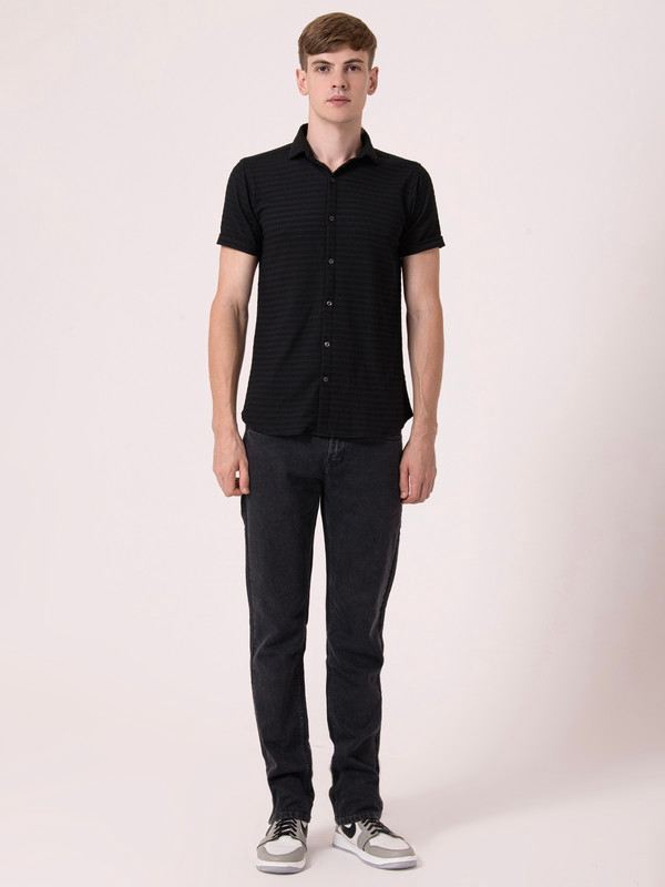 Albion Mens Black Casual Shirt