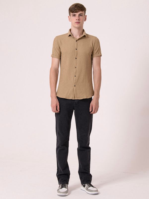 Albion Mens Brown Casual Shirt