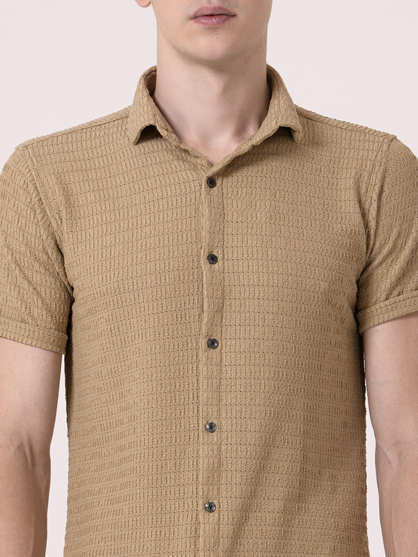 Albion Mens Brown Casual Shirt