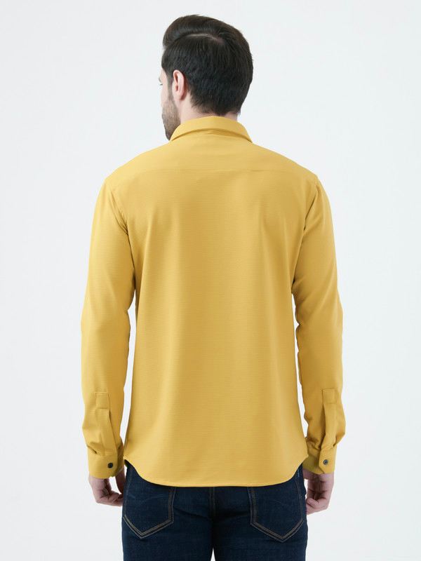 Albion Mens Yellow Shirt Full Sleeve