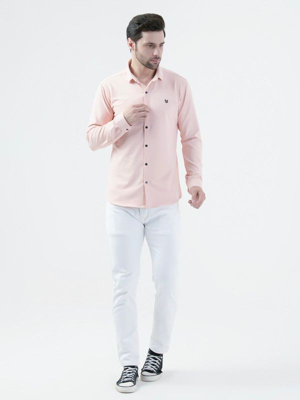 Albion Mens Pink Shirt Full Sleeve