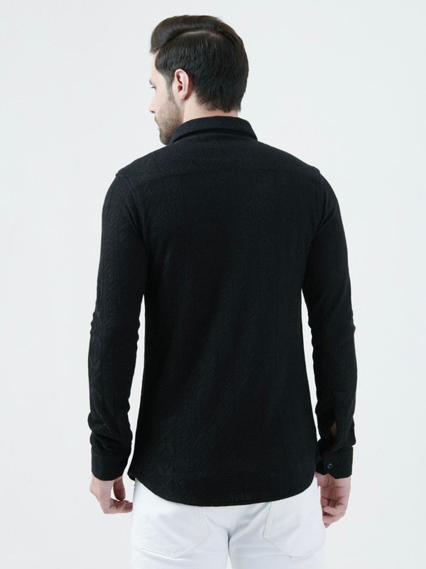 Albion Mens Black Shirt Full Sleeve