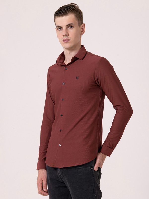 Albion Mens Wine Casual Shirt