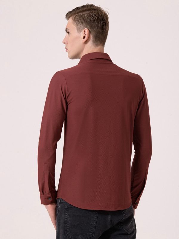 Albion Mens Wine Casual Shirt