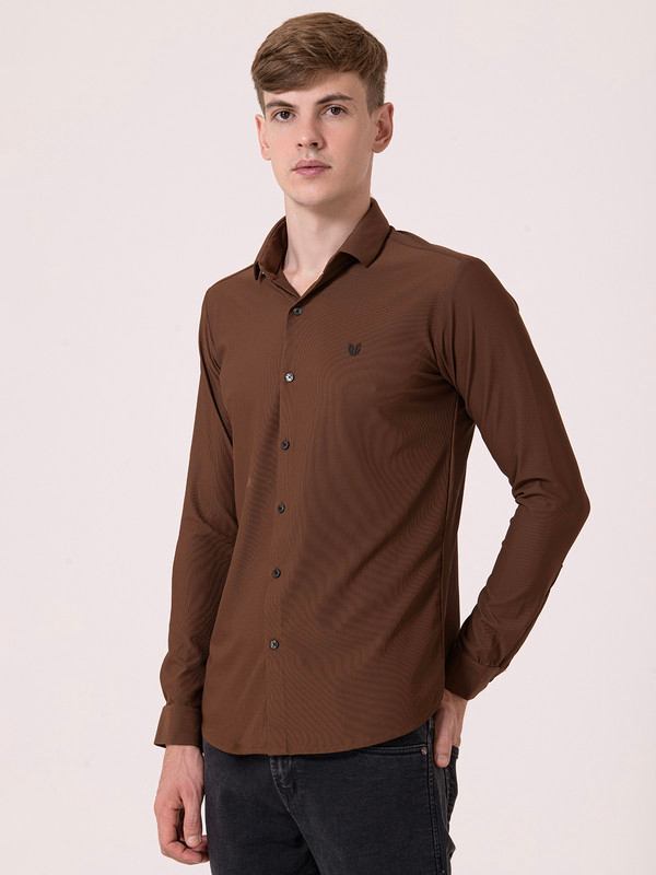 Albion Mens Chocolate Casual Shirt