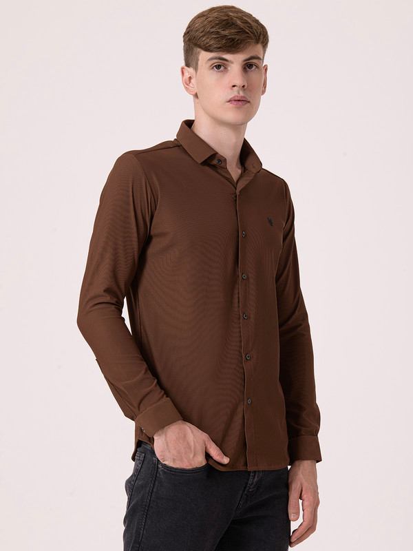 Albion Mens Chocolate Casual Shirt