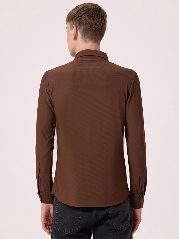 Albion Mens Chocolate Casual Shirt