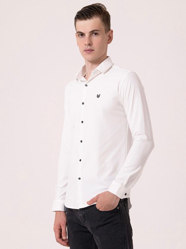 Albion Mens White Casual Shirt