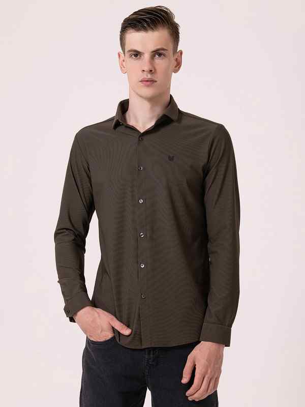 Albion Mens Brown Casual Shirt