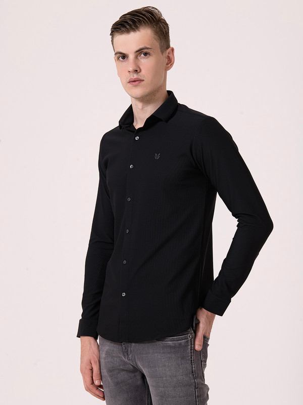 Albion Mens Black Casual Shirt