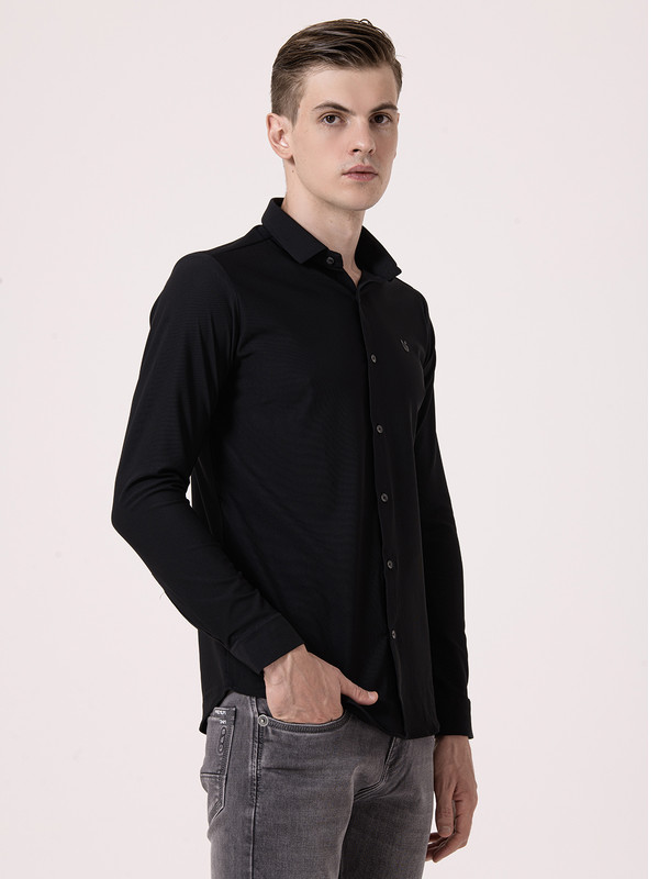 Albion Mens Black Casual Shirt