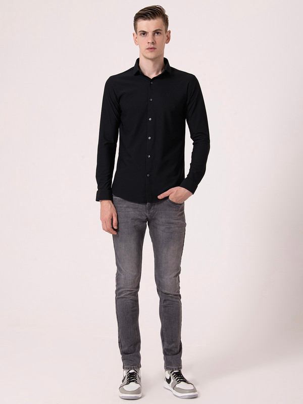 Albion Mens Black Casual Shirt