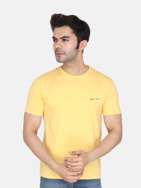 Albion Mens K.Devraj Yellow T-Shirts
