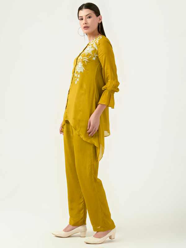 Albion Women Smart Premium Yellow Co-ord