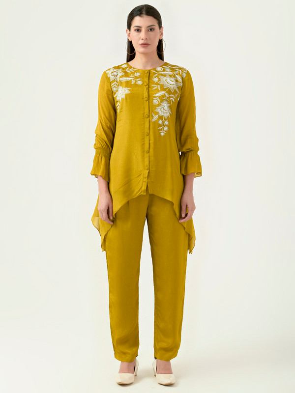 Albion Women Smart Premium Yellow Co-ord