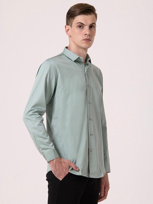 Albion Mens Green Formal Shirt