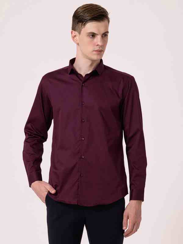 Albion Mens Wine Casual Shirt