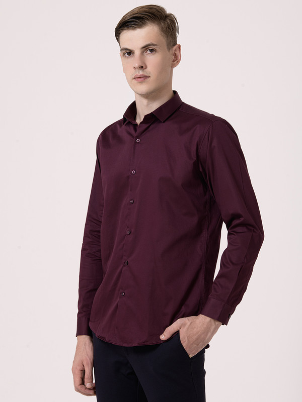 Albion Mens Wine Casual Shirt