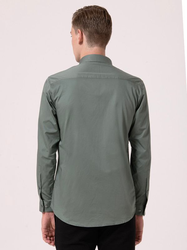 Albion Mens Green Formal Shirt